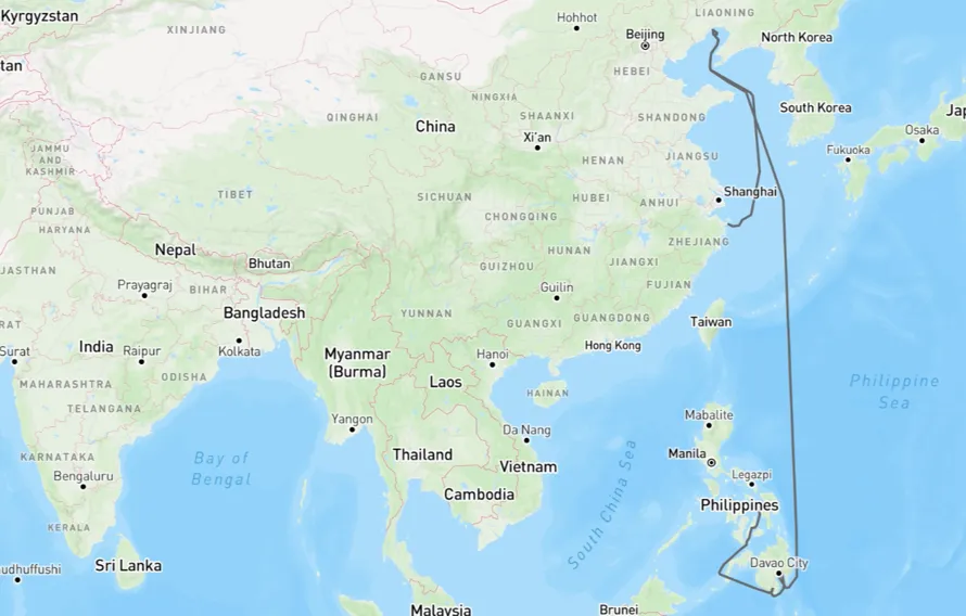 Map of the same vessel traces after cleaning