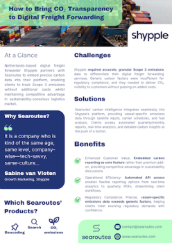 Use Case Freight forwarder integration Shypple with Searoutes