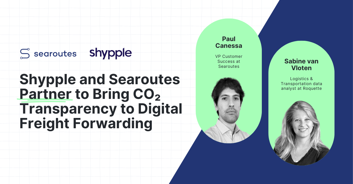 large-Shypple and Searoutes Partner to Bring CO₂ Transparency to Digital Freight Forwarding