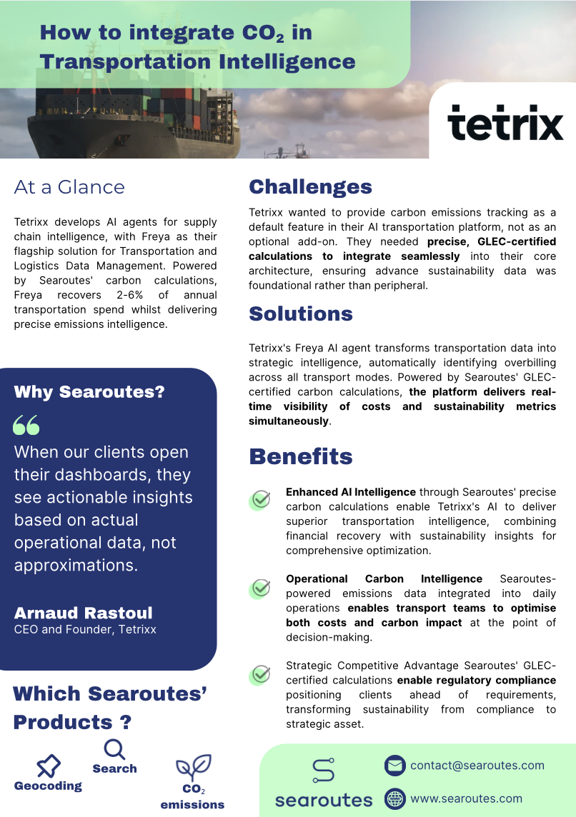 Tetrixx with Searoutes